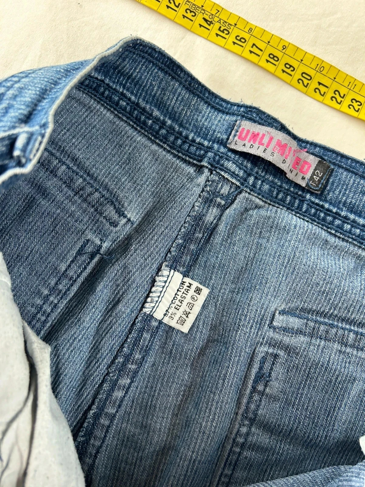 Jean coupe droite unlimited dames denim marineblauw vintage – photo 13
